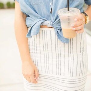Madewell Striped Skirt
